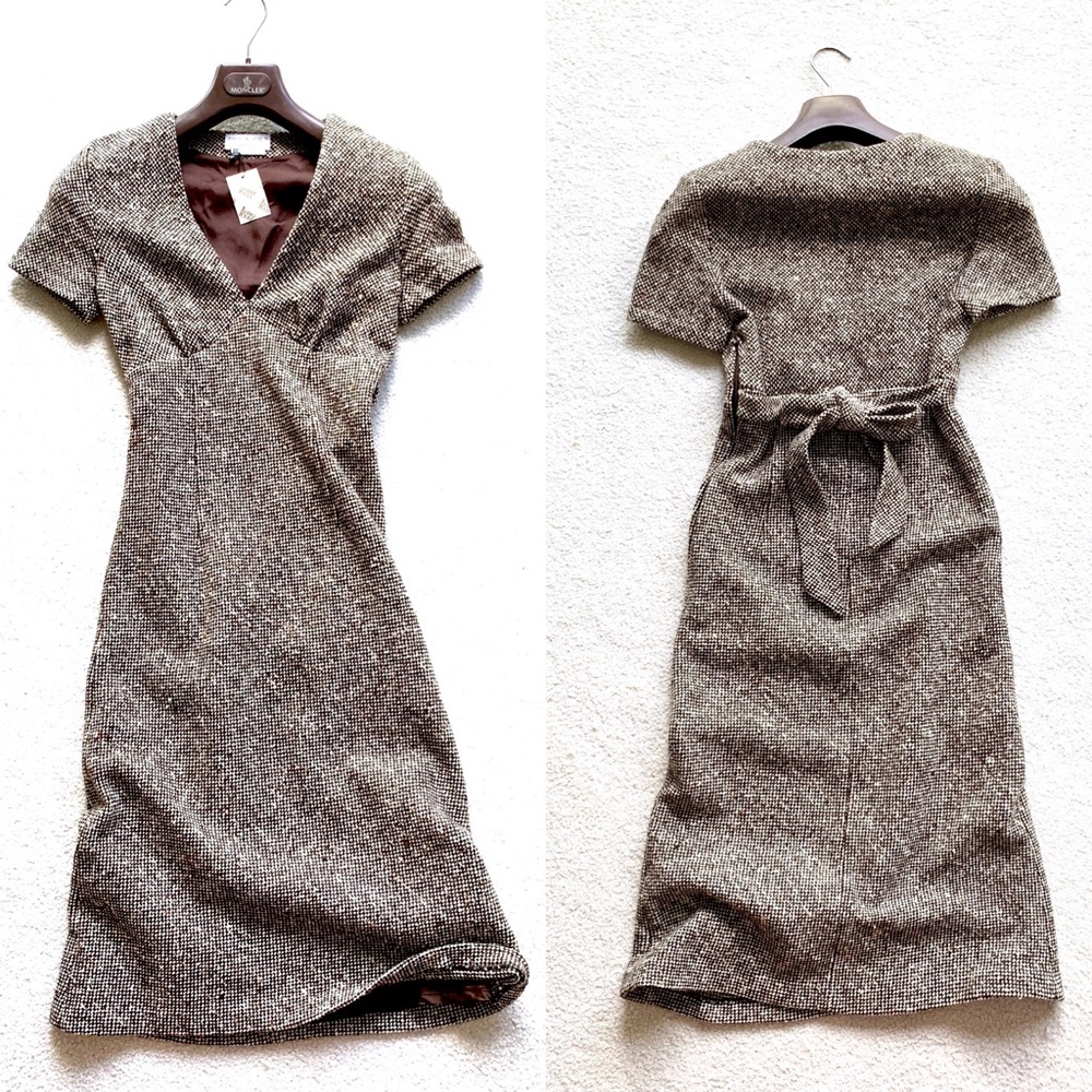 $860 PAUL & JOE TWEED FRENCH RETRO MODE DRESS 36